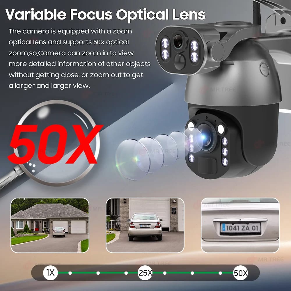 كاميرات المراقبة بالطاقة الشمسية تقرب مسافة 2000 متر ضمان 5 سنوات