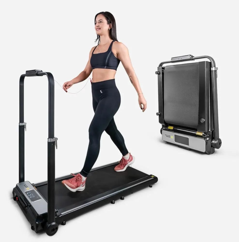 جهاز جري منزلي قابل للطي تحكم عن بعد وتحكم يدوي