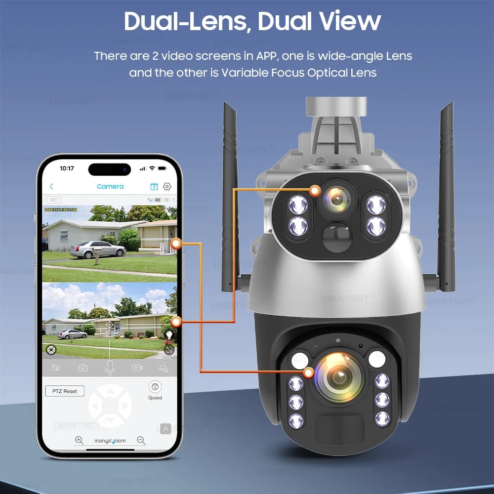 كاميرات المراقبة بالطاقة الشمسية تقرب مسافة 2000 متر ضمان 5 سنوات