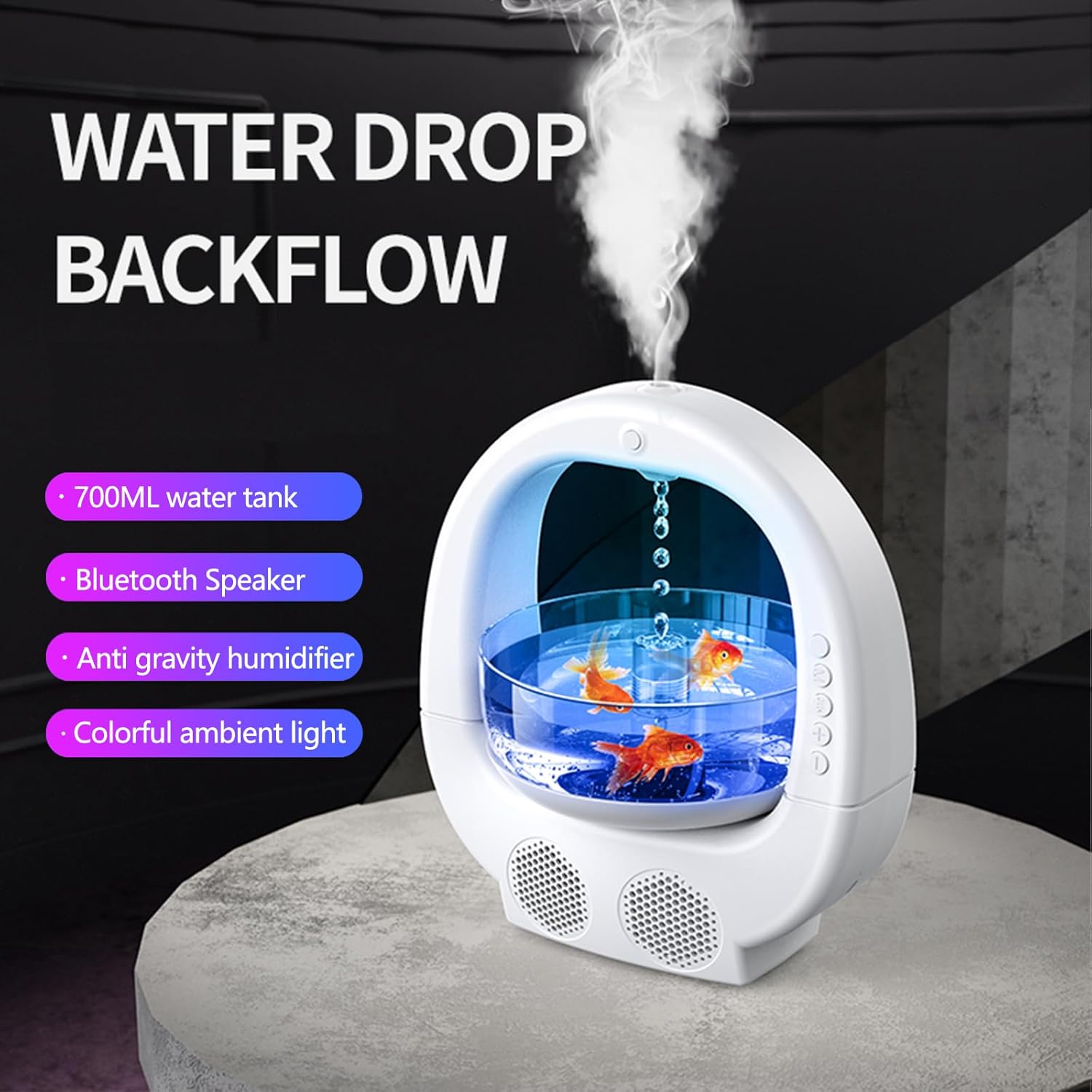 فواحة اربعة في واحد حوض سمك مكبر صوت بلوتوث قطرات الجاذبية جودة عالية ضمان سنة كاملة
