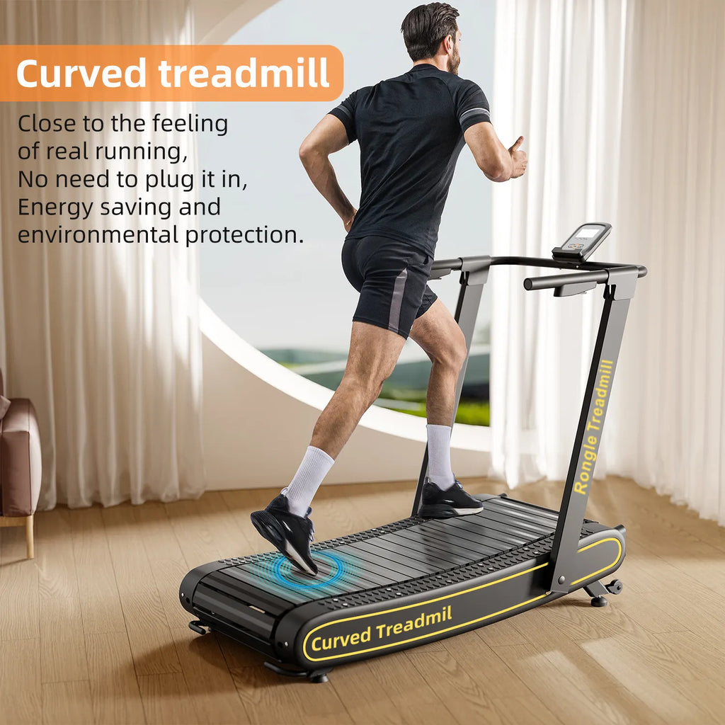 جهاز الجري المنحني الطبي المنزلي بدون كهرباء المطور مرن على المفاصل