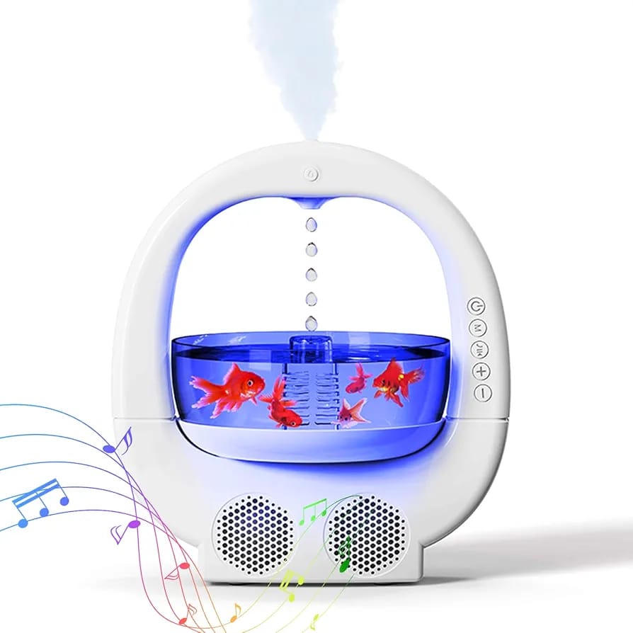 فواحة اربعة في واحد حوض سمك مكبر صوت بلوتوث قطرات الجاذبية جودة عالية ضمان سنة كاملة