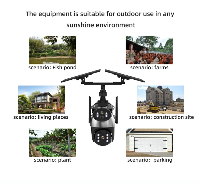 كاميرات المراقبة بالطاقة الشمسية تقرب مسافة 2000 متر ضمان 5 سنوات