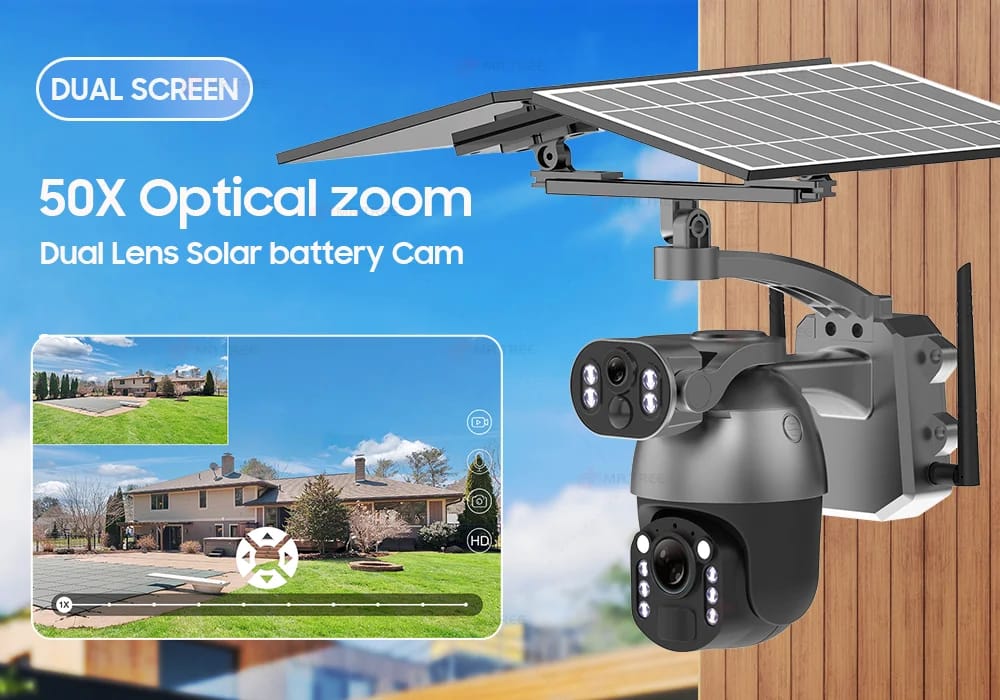 كاميرات المراقبة بالطاقة الشمسية تقرب مسافة 2000 متر ضمان 5 سنوات